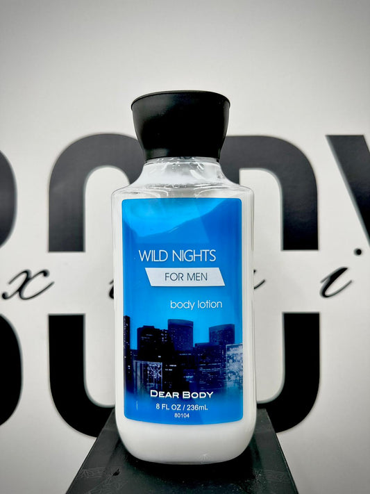 WILD NIGHTS FOR MEN BODY LOTION 8FL OZ / 236 ML