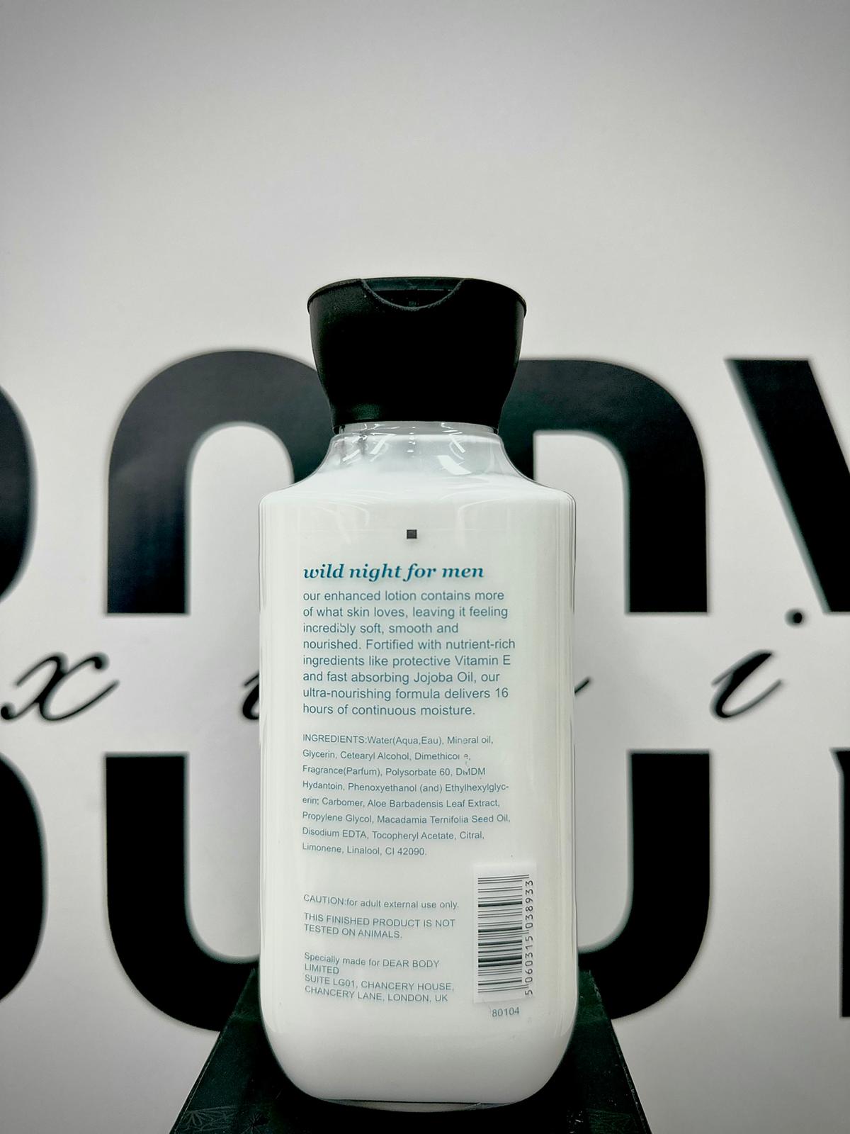 WILD NIGHTS FOR MEN BODY LOTION 8FL OZ / 236 ML