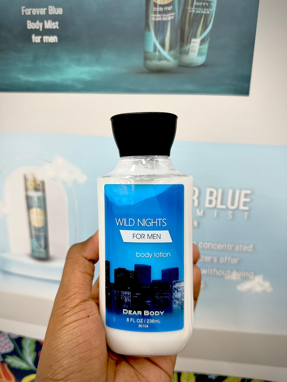 WILD NIGHTS FOR MEN BODY LOTION 8FL OZ / 236 ML