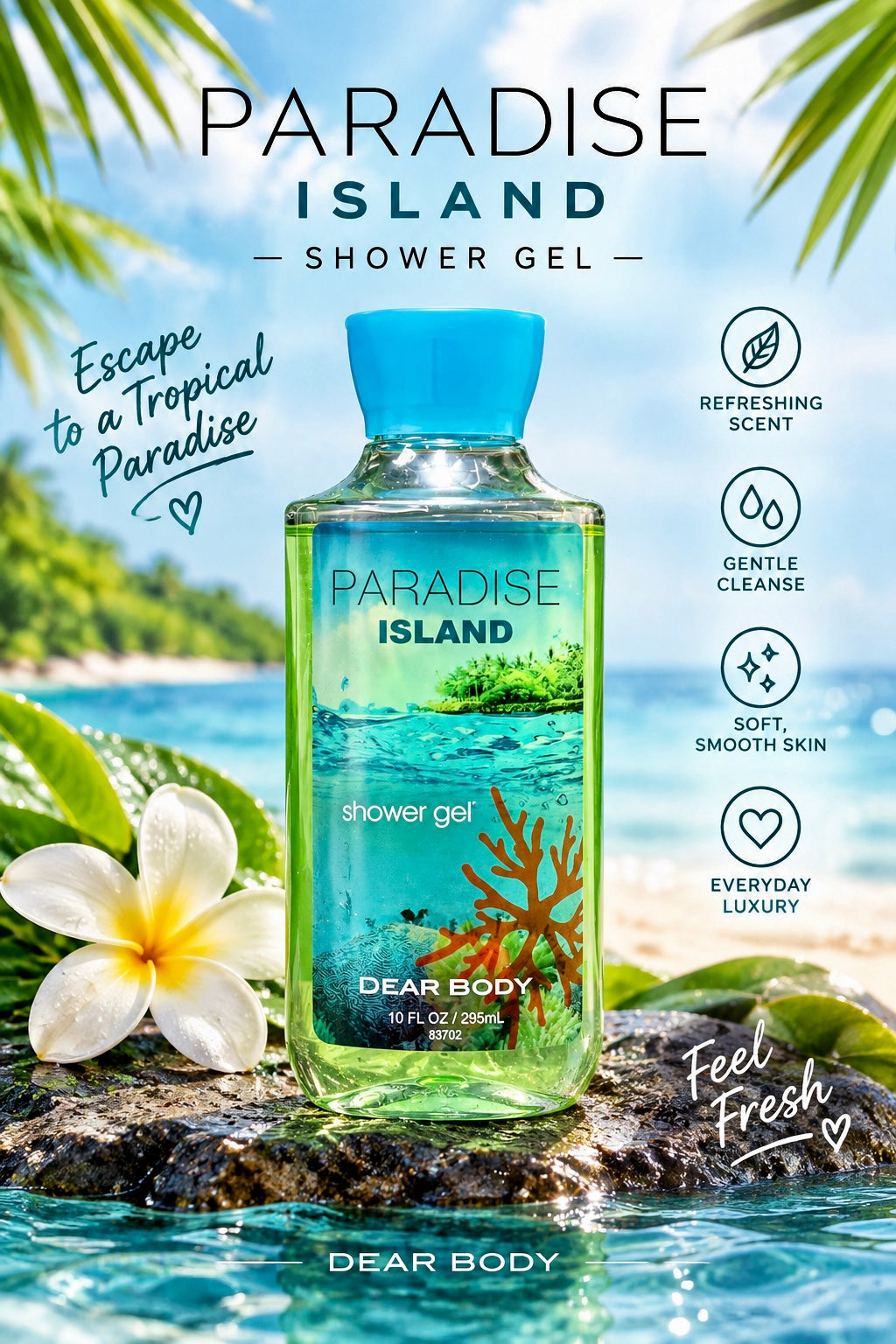 PARADISE ISLAND SHOWER GEL 10FL OZ / 295 ML
